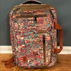 Baosha convertible book bag and crossbody in floral print